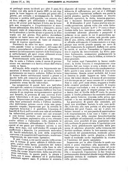 Supplemento al policlinico periodico di medicina, chirurgia ed igiene