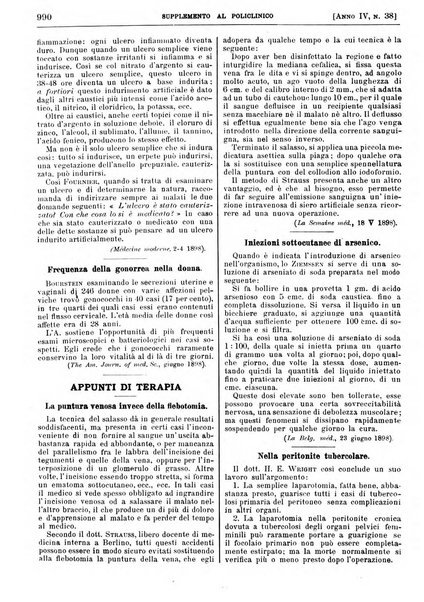 Supplemento al policlinico periodico di medicina, chirurgia ed igiene