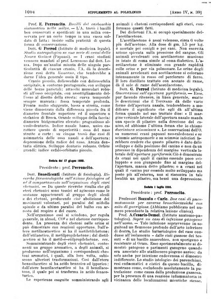 Supplemento al policlinico periodico di medicina, chirurgia ed igiene