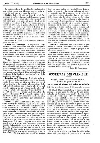 Supplemento al policlinico periodico di medicina, chirurgia ed igiene