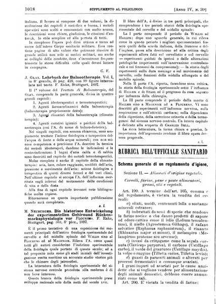 Supplemento al policlinico periodico di medicina, chirurgia ed igiene