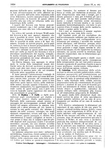 Supplemento al policlinico periodico di medicina, chirurgia ed igiene