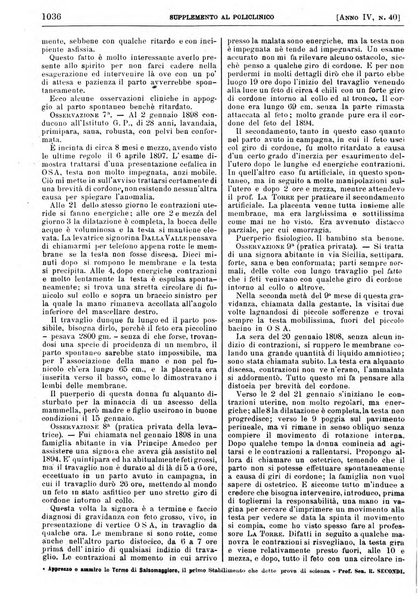 Supplemento al policlinico periodico di medicina, chirurgia ed igiene