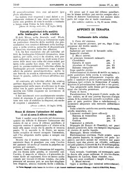 Supplemento al policlinico periodico di medicina, chirurgia ed igiene