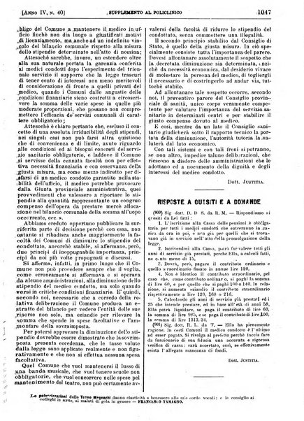 Supplemento al policlinico periodico di medicina, chirurgia ed igiene