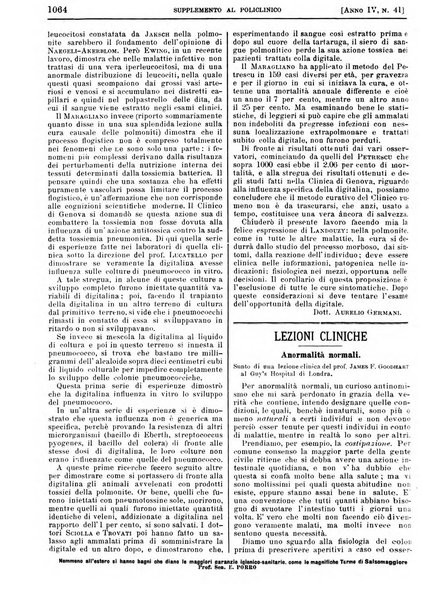 Supplemento al policlinico periodico di medicina, chirurgia ed igiene