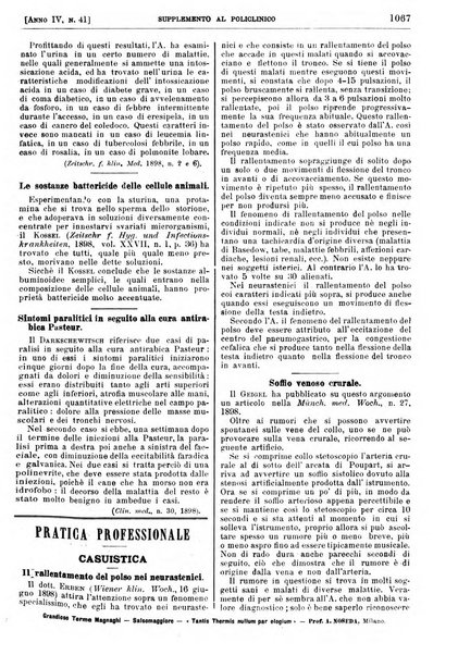 Supplemento al policlinico periodico di medicina, chirurgia ed igiene