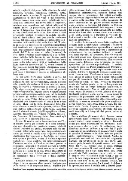 Supplemento al policlinico periodico di medicina, chirurgia ed igiene