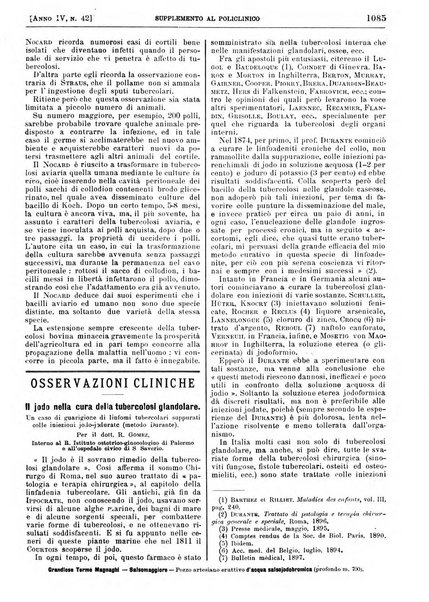 Supplemento al policlinico periodico di medicina, chirurgia ed igiene