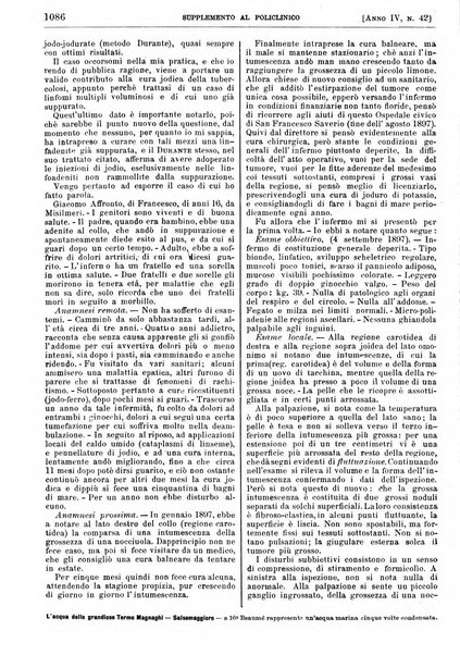 Supplemento al policlinico periodico di medicina, chirurgia ed igiene