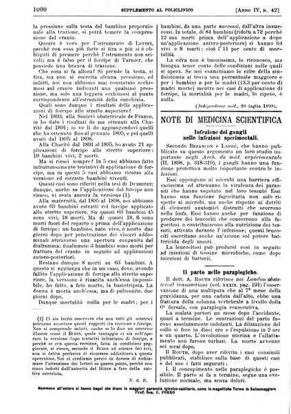 Supplemento al policlinico periodico di medicina, chirurgia ed igiene