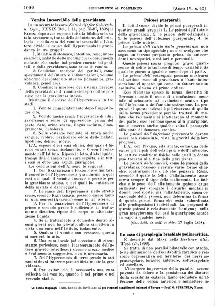 Supplemento al policlinico periodico di medicina, chirurgia ed igiene