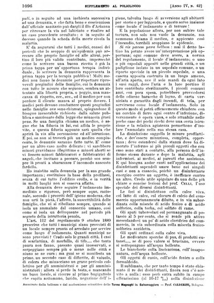 Supplemento al policlinico periodico di medicina, chirurgia ed igiene