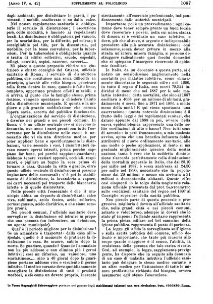 Supplemento al policlinico periodico di medicina, chirurgia ed igiene