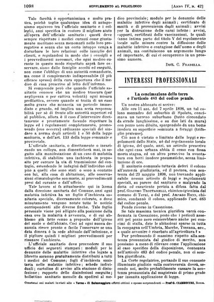 Supplemento al policlinico periodico di medicina, chirurgia ed igiene