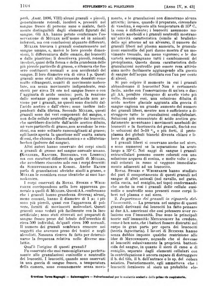 Supplemento al policlinico periodico di medicina, chirurgia ed igiene