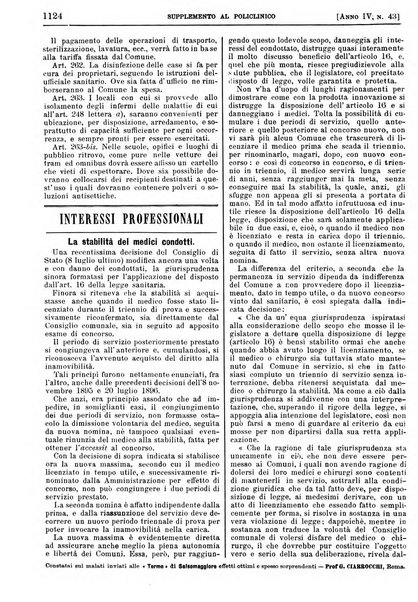 Supplemento al policlinico periodico di medicina, chirurgia ed igiene