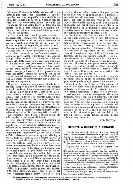 Supplemento al policlinico periodico di medicina, chirurgia ed igiene