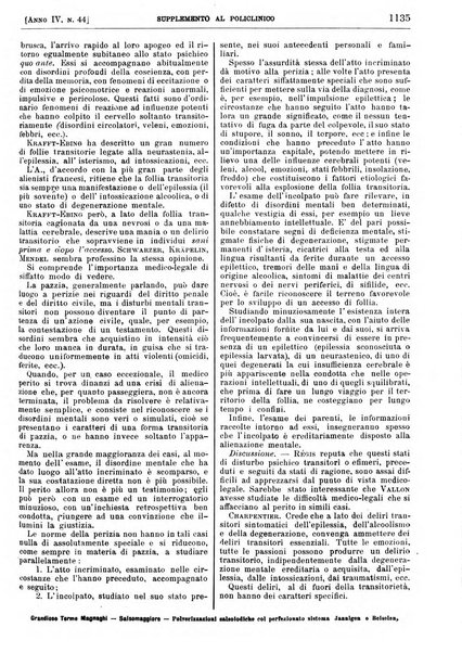 Supplemento al policlinico periodico di medicina, chirurgia ed igiene