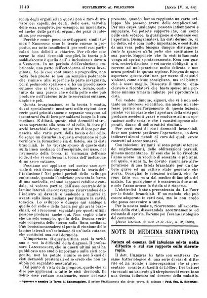 Supplemento al policlinico periodico di medicina, chirurgia ed igiene