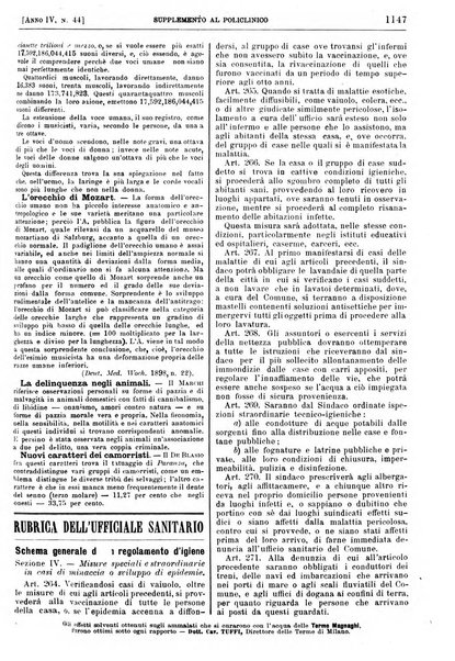 Supplemento al policlinico periodico di medicina, chirurgia ed igiene