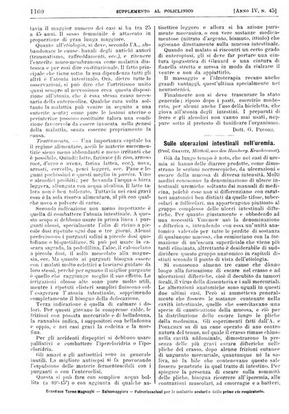 Supplemento al policlinico periodico di medicina, chirurgia ed igiene