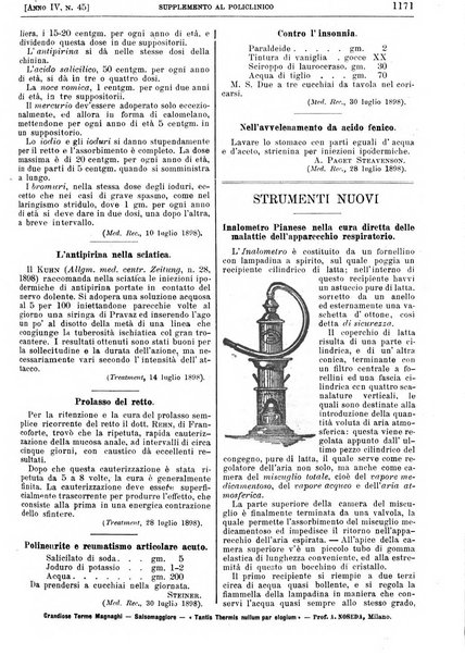 Supplemento al policlinico periodico di medicina, chirurgia ed igiene