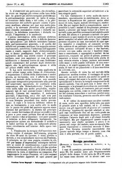 Supplemento al policlinico periodico di medicina, chirurgia ed igiene