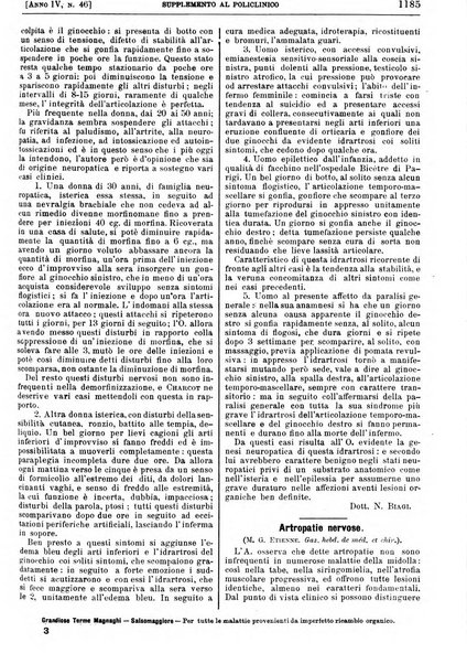 Supplemento al policlinico periodico di medicina, chirurgia ed igiene