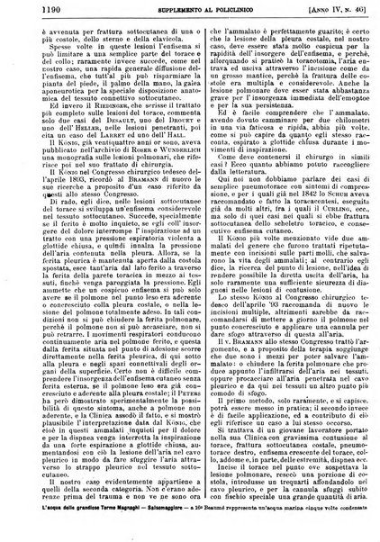 Supplemento al policlinico periodico di medicina, chirurgia ed igiene