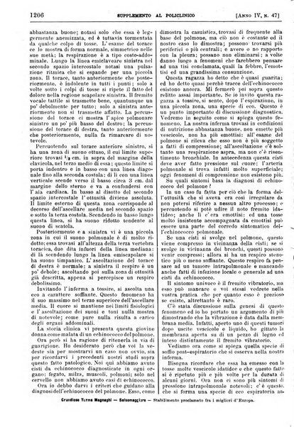 Supplemento al policlinico periodico di medicina, chirurgia ed igiene