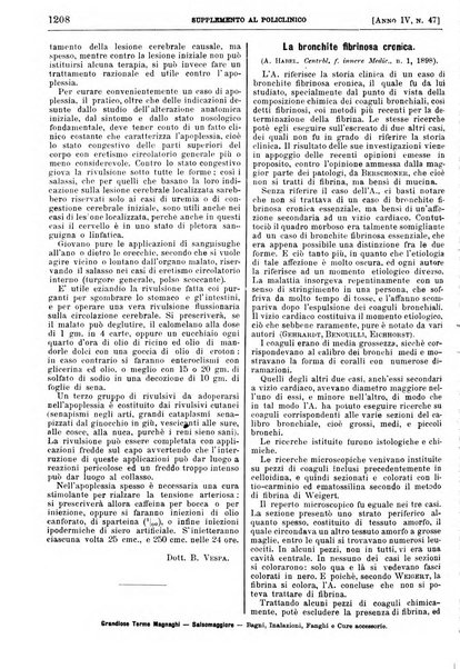 Supplemento al policlinico periodico di medicina, chirurgia ed igiene