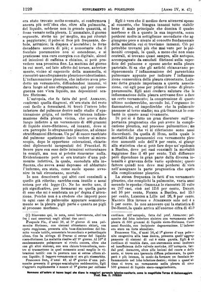 Supplemento al policlinico periodico di medicina, chirurgia ed igiene