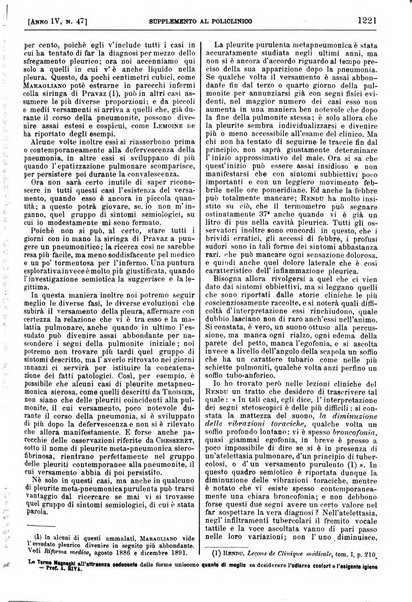 Supplemento al policlinico periodico di medicina, chirurgia ed igiene