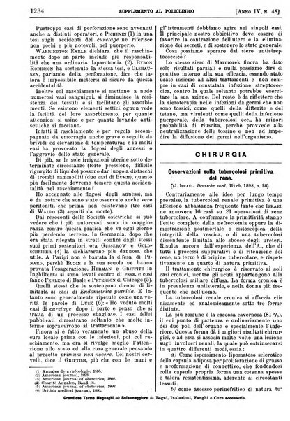 Supplemento al policlinico periodico di medicina, chirurgia ed igiene