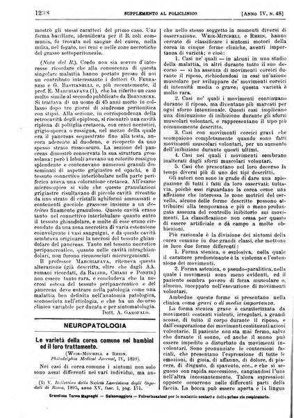 Supplemento al policlinico periodico di medicina, chirurgia ed igiene