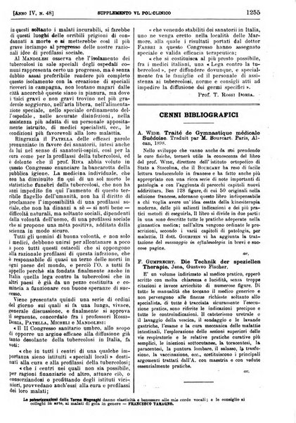 Supplemento al policlinico periodico di medicina, chirurgia ed igiene