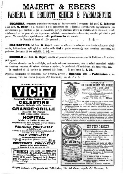 Supplemento al policlinico periodico di medicina, chirurgia ed igiene