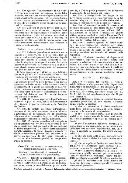 Supplemento al policlinico periodico di medicina, chirurgia ed igiene