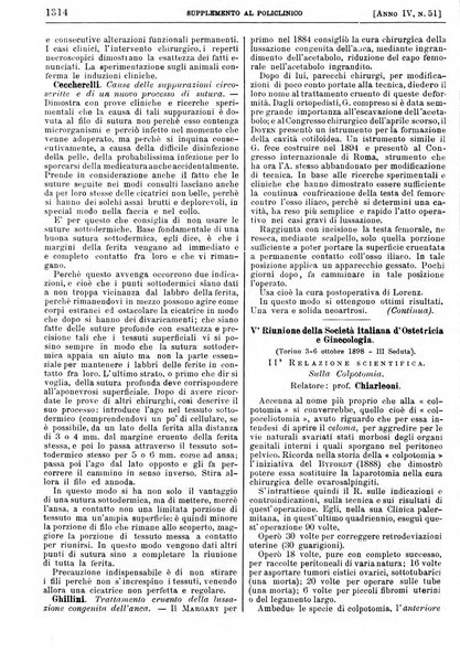 Supplemento al policlinico periodico di medicina, chirurgia ed igiene