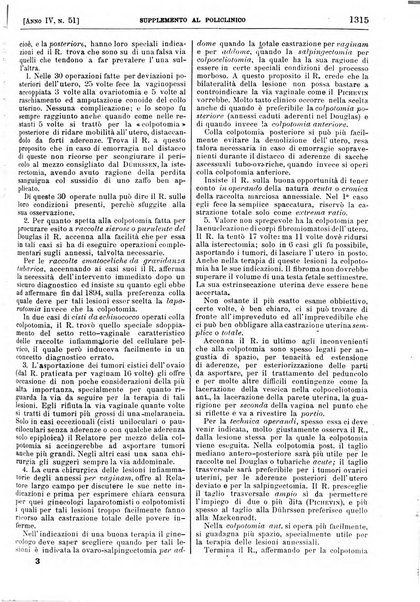 Supplemento al policlinico periodico di medicina, chirurgia ed igiene