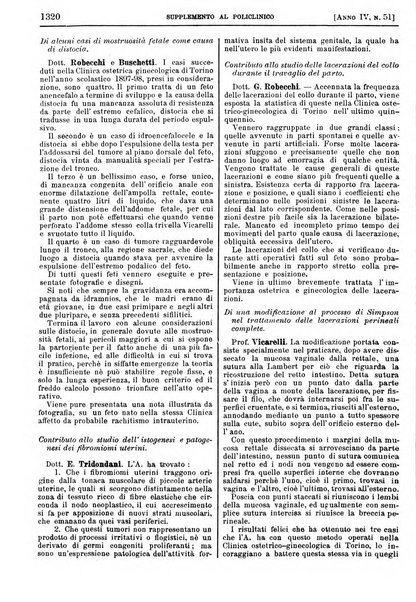 Supplemento al policlinico periodico di medicina, chirurgia ed igiene