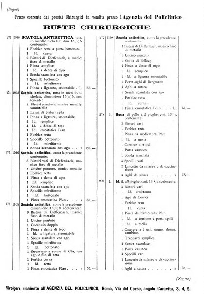 Supplemento al policlinico periodico di medicina, chirurgia ed igiene