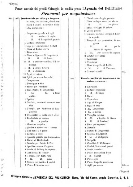 Supplemento al policlinico periodico di medicina, chirurgia ed igiene