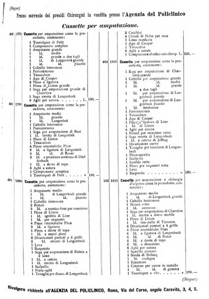 Supplemento al policlinico periodico di medicina, chirurgia ed igiene