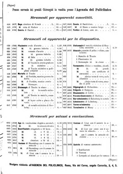 Supplemento al policlinico periodico di medicina, chirurgia ed igiene