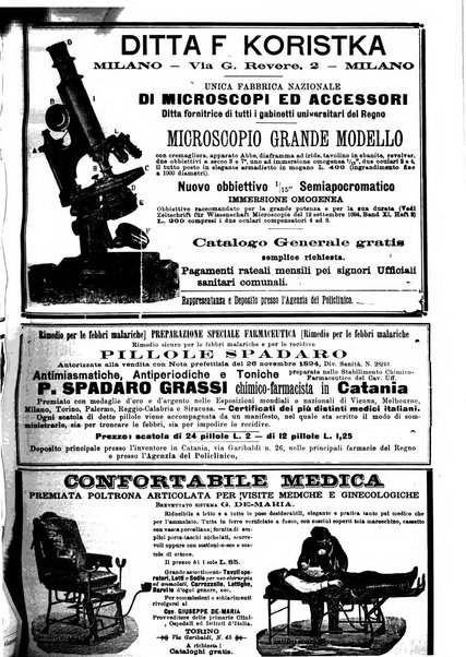 Supplemento al policlinico periodico di medicina, chirurgia ed igiene