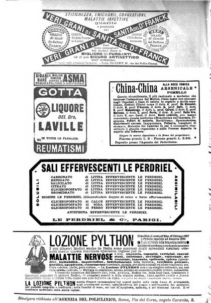 Supplemento al policlinico periodico di medicina, chirurgia ed igiene