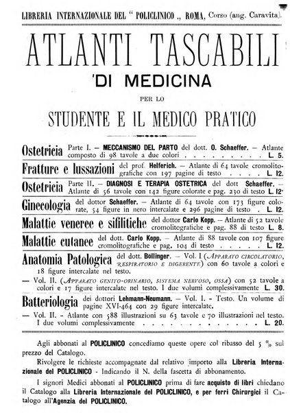 Supplemento al policlinico periodico di medicina, chirurgia ed igiene