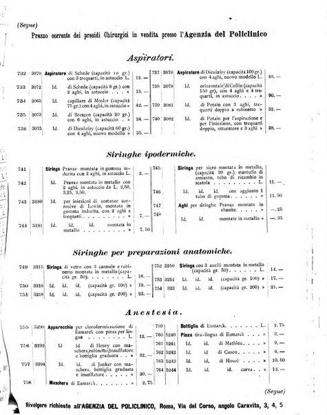 Supplemento al policlinico periodico di medicina, chirurgia ed igiene